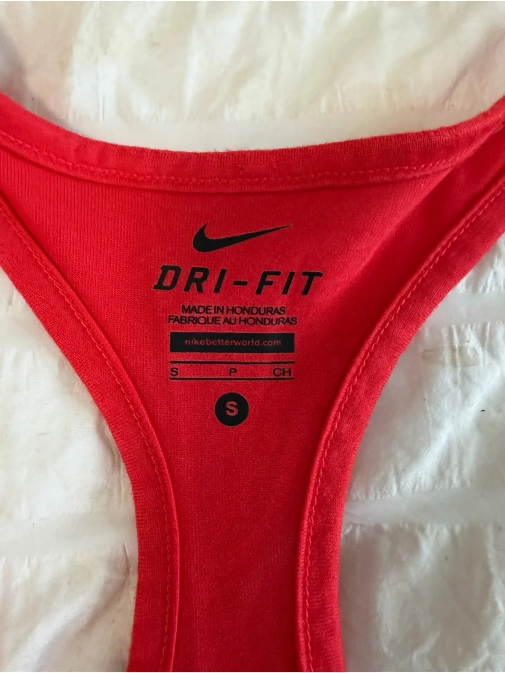 Nike Women's Red Scoop Neck Tank Top